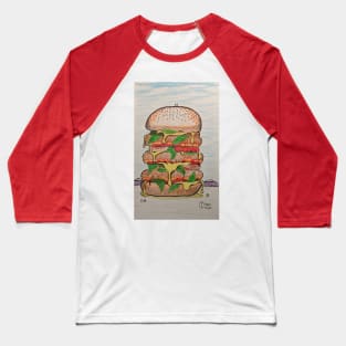 Mammoth Cheeseburger Mountain Baseball T-Shirt